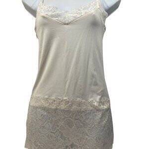 WHITE HOUSE BLACK MARKET off white camisole lace top Women XS  NWOT